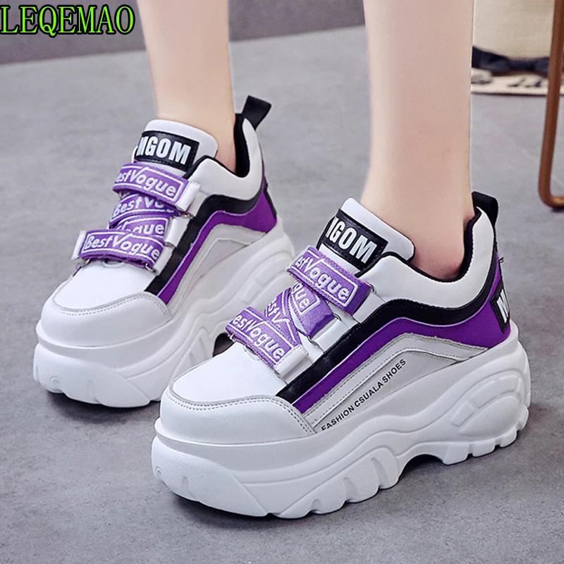 Chunky Sneakers Comfortable Heels For Women 2.5 Inches Joggers Shoes ...